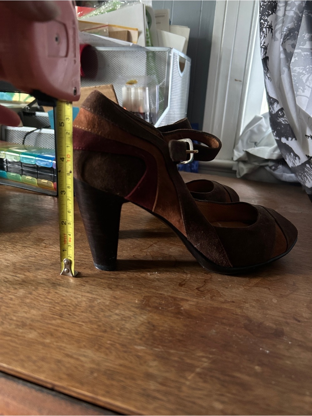 Sofft Women's Brown Suede Mary Jane Heels - Multi-Brown Color - Picture 7 of 7